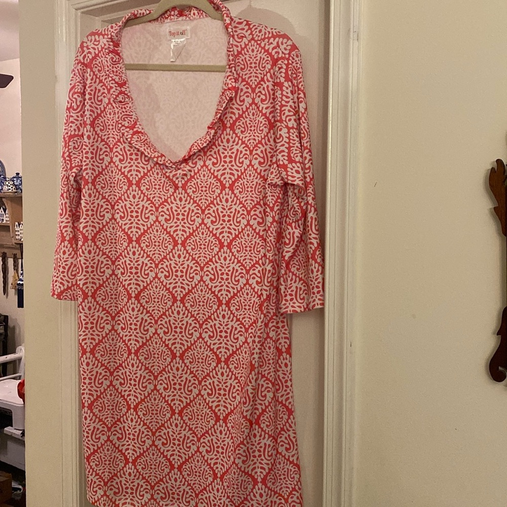 Top It Off Coral Dress